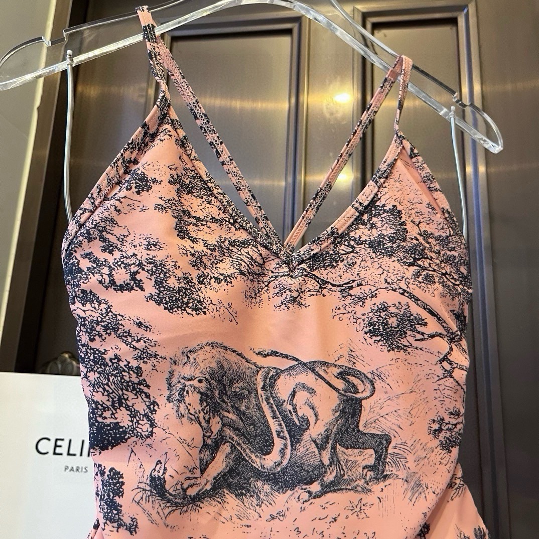 。

Dior迪奥2024官方新款连体泳衣比基尼，S M L XL