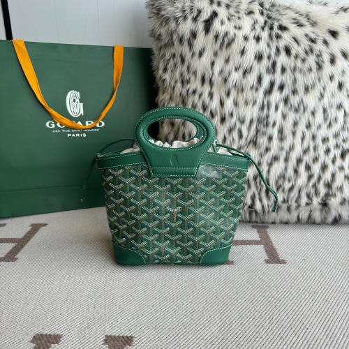 Goyard Beluga Mini Basket Bag Green Leather Tote, 23x18.5x8cm 1 Goyard Beluga Mini Basket Bag Green Leather Tote, 23x18.5x8cm