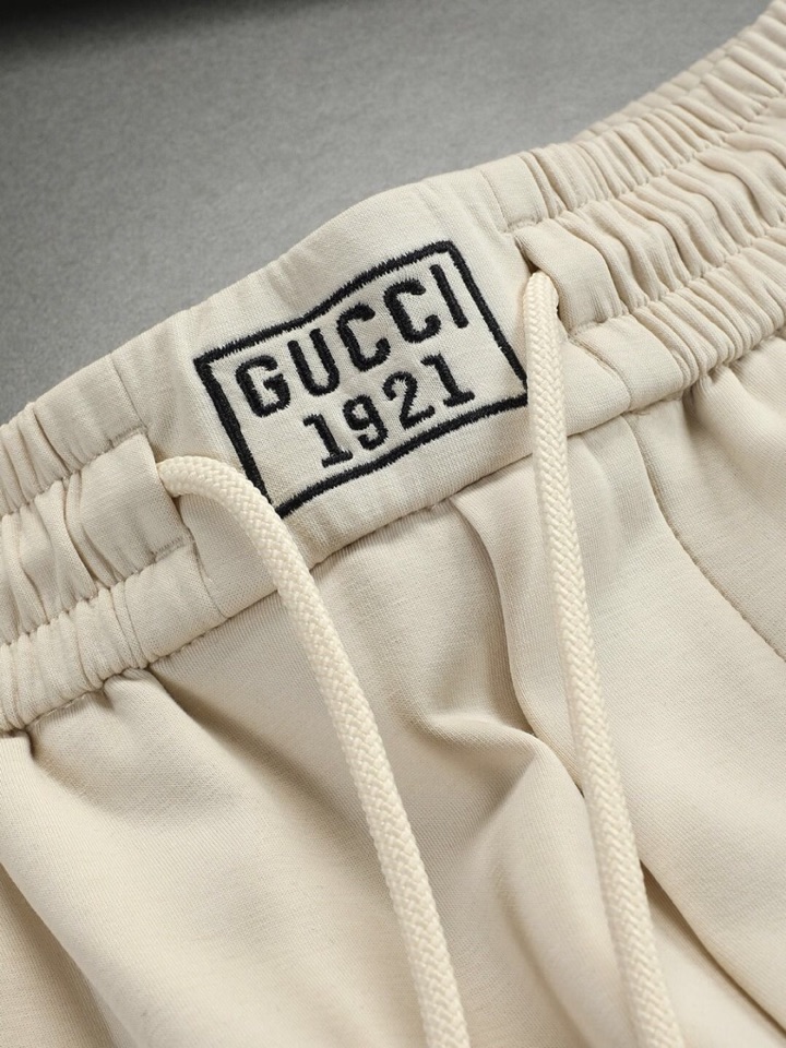 🔥Gucci 古奇2025春夏新款原单男士休闲裤 简洁时尚百搭卫裤 官网同步 高端品质 ✨✨两侧拼接织带