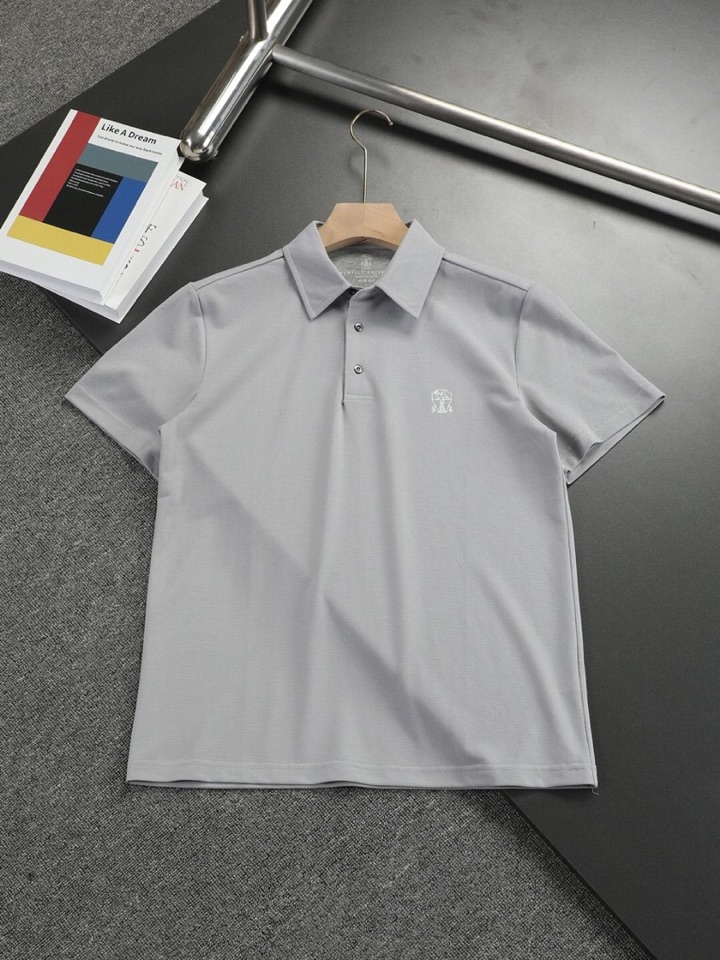 🔥Brunello Cucinelli BC2025春夏新款男士短袖翻领T恤Polo衫，众多明星都爱穿的
