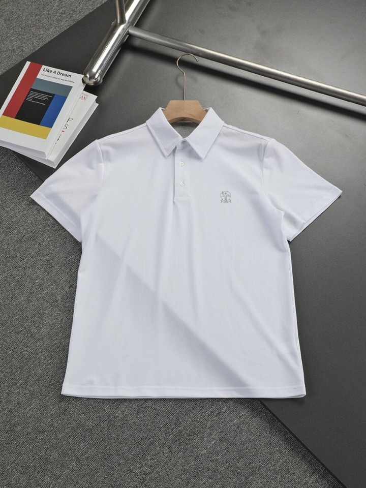 🔥Brunello Cucinelli BC2025春夏新款男士短袖翻领T恤Polo衫，众多明星都爱穿的