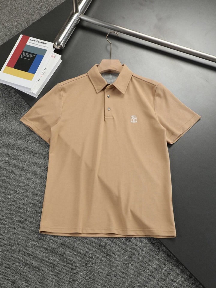 🔥Brunello Cucinelli BC2025春夏新款男士短袖翻领T恤Polo衫，众多明星都爱穿的