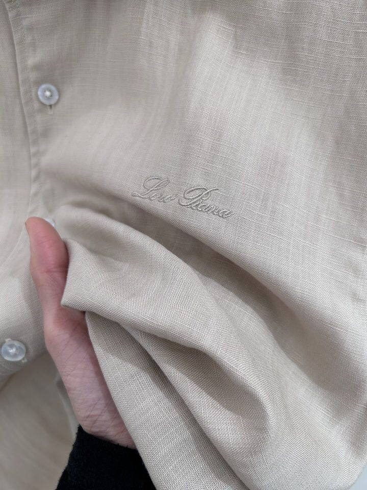 🔥Loro Piana 诺悠翩雅lp。 SS25 春夏男装新品亚麻质地系列时尚商务休闲百搭男士短袖衬衫，