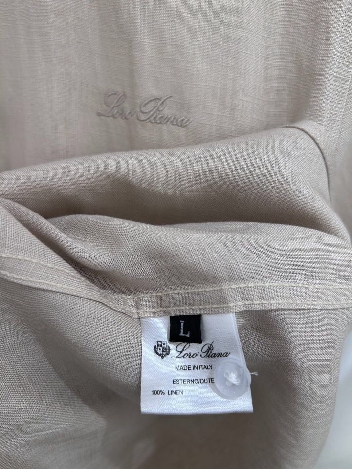 🔥Loro Piana 诺悠翩雅lp。 SS25 春夏男装新品亚麻质地系列时尚商务休闲百搭男士短袖衬衫，