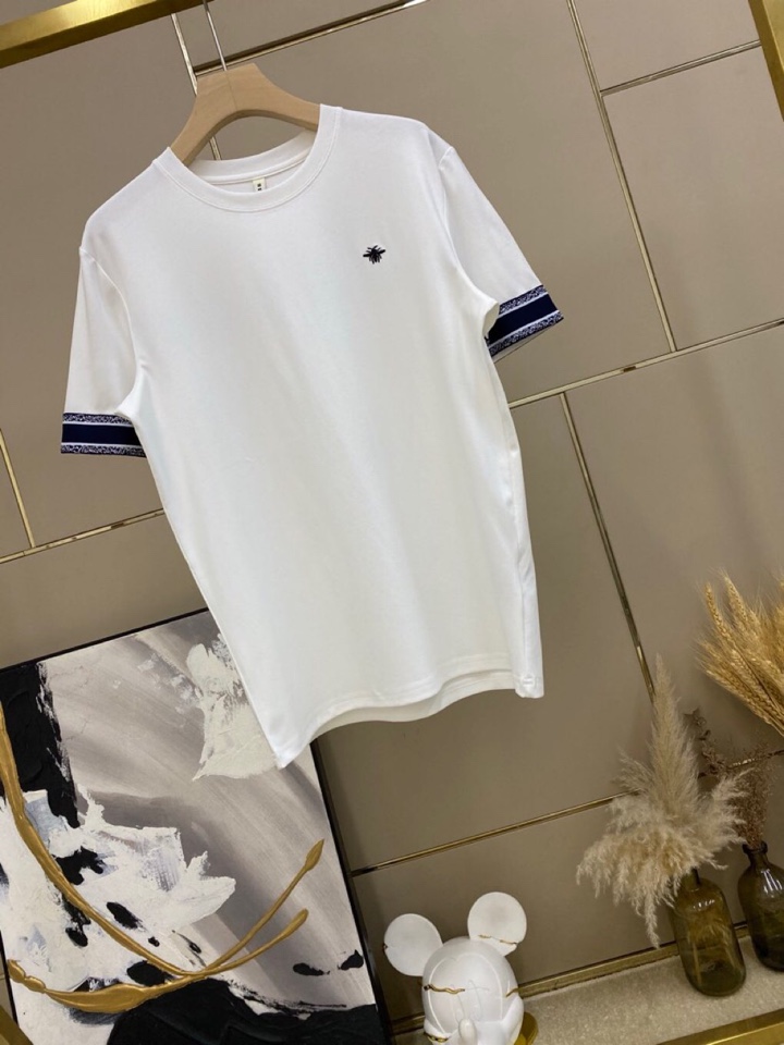 🔥Dior 迪奥2025春夏/SS 柔性莫代尔CD小蜜蜂短袖圆领T恤，简约时尚T恤单品，采用独家精心定制