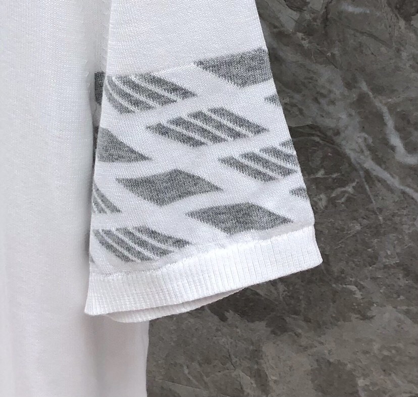 🔥THOM BROWNE 汤姆布朗 TB菱形四杠针织短袖圆领T恤  \n码数：0～5   颜色：白、蓝\