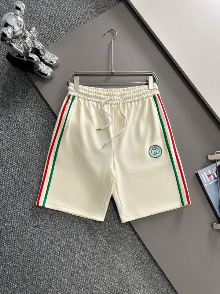 🔥Gucci 古奇2025ss经典字母刺绣短裤 爆款定制棉质面料 采用立体绣花工艺 立体清晰可见 面料舒