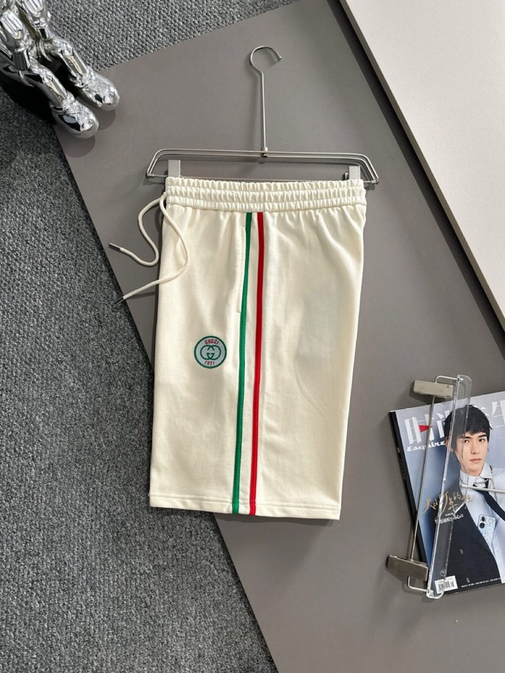 🔥Gucci 古奇2025ss经典字母刺绣短裤 爆款定制棉质面料 采用立体绣花工艺 立体清晰可见 面料舒
