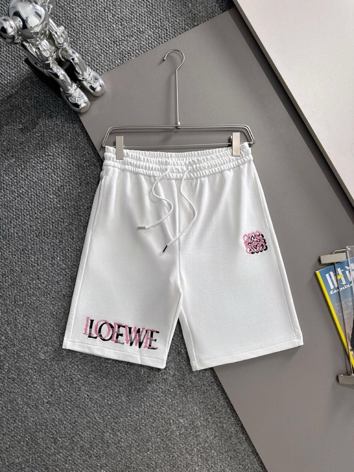 🔥LOEWE 罗意威2025ss经典字母刺绣短裤 爆款定制棉质面料 采用立体绣花工艺 立体清晰可见 面料