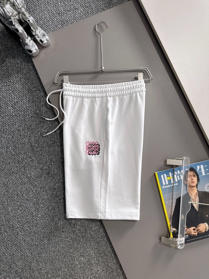🔥LOEWE 罗意威2025ss经典字母刺绣短裤 爆款定制棉质面料 采用立体绣花工艺 立体清晰可见 面料