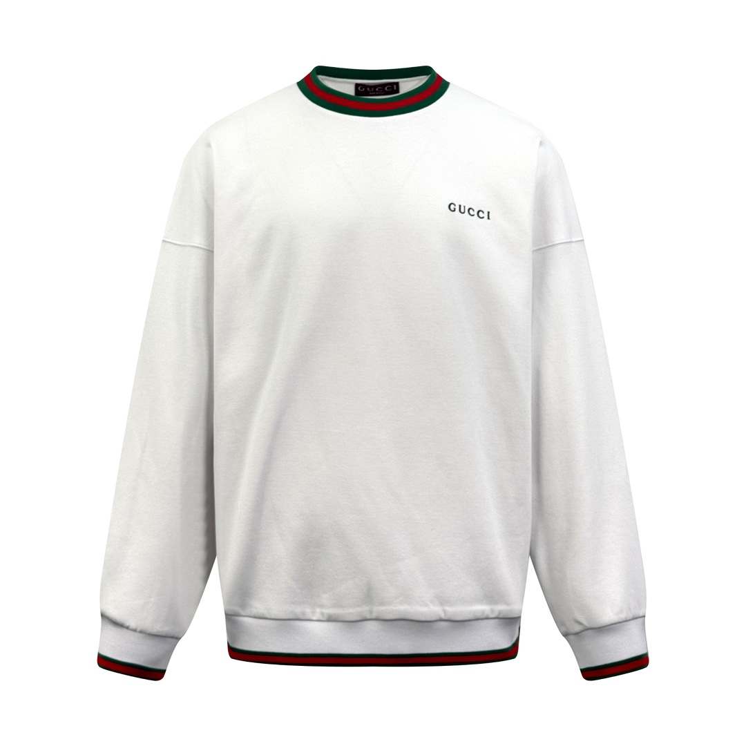 NO:422739,.Gucci webbing embroidered sweatshirt Customized cloud soft bead linen cotton material Gentle soft and comfortable skin white base Pure and elegant Iconic GUCCI embroidery embroidery embellishes the chest Low-key and powerful My careful outlined striped webbing piping is the finishing touch Achieve perfect visual balance in harmony Expand a new height of fashion with shoulder-falling design Shape a unique urban yuppie image Craft 1 Using imported machine embroidery technology Use advanced computer control systems and precision mechanical components to achieve GUCCI embroidery operation High precision Fluid and delicate lines Craft 2: Interwoven webbing splicing technology The technology of splicing different materials of webbing is interwoven according to the original requirements (direction and spacing and density of webbing) Ensure firmness Increase beauty Craft 3: Fabrics are all washed, with better texture and less likely to deform  Not easy to shrink, not easy to fade, maintain long-term beauty, accessories Customized 1:1 Gucci trademark style loose fit Size S M L XL exclusively available, gucci, hoodie, sweatshirts, alexander wang19860909.Gucci 织带刺绣卫衣 定制云柔珠麻棉料 轻柔绵软 舒适贴肤 白色基底 纯净高雅 标志性GUCCI刺绣点缀胸前 低调而有力 精心勾勒的条纹织带滚边为点睛之笔 在和谐中达到完美的视觉平衡 以落肩设计彰显时尚新高度 塑造别具一格的都市雅痞形象 工艺1采用进口机刺绣工艺 使用先进的计算机控制系统和精密的机械部件 实现GUCCI刺绣作业 精度高 线条流畅而细腻 工艺2: 交织织带拼接工艺 将不同材质的织带通过交织的方式进行拼接的技术 按照原版要求（织带的方向和间距和紧密度）进行交织 确保牢固度 增加美观 工艺3: 面料都经过浇洗 手感质感更佳 不易变形 不易缩水 不易褪色 保持长久的美观 辅料 定制1:1 Gucci 商标 版型 宽松版型 尺码 S M L XL 独家专供,,gucci,hoodie,sweatshirts,alexander wang,Men's clothing