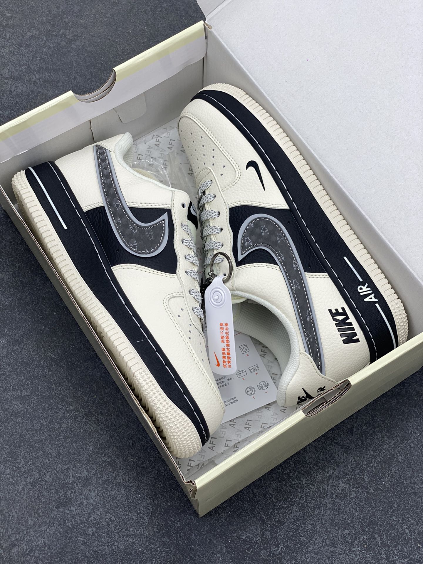 图片[9]-NIke Air Force 1 \’07 Low “NIKE联名——双层米黑”空军一号 低帮 运动鞋 休闲鞋 折边针车 工艺难度大 原楦头原纸板 原装鞋盒 定制五金配件 内置全掌气垫 原厂鞋底 货号：XX3168-206 尺码：36 36.5 37.5 38 38.5 39 40 40.5 41 42 42.5 43 44 44.5 45-选品中心