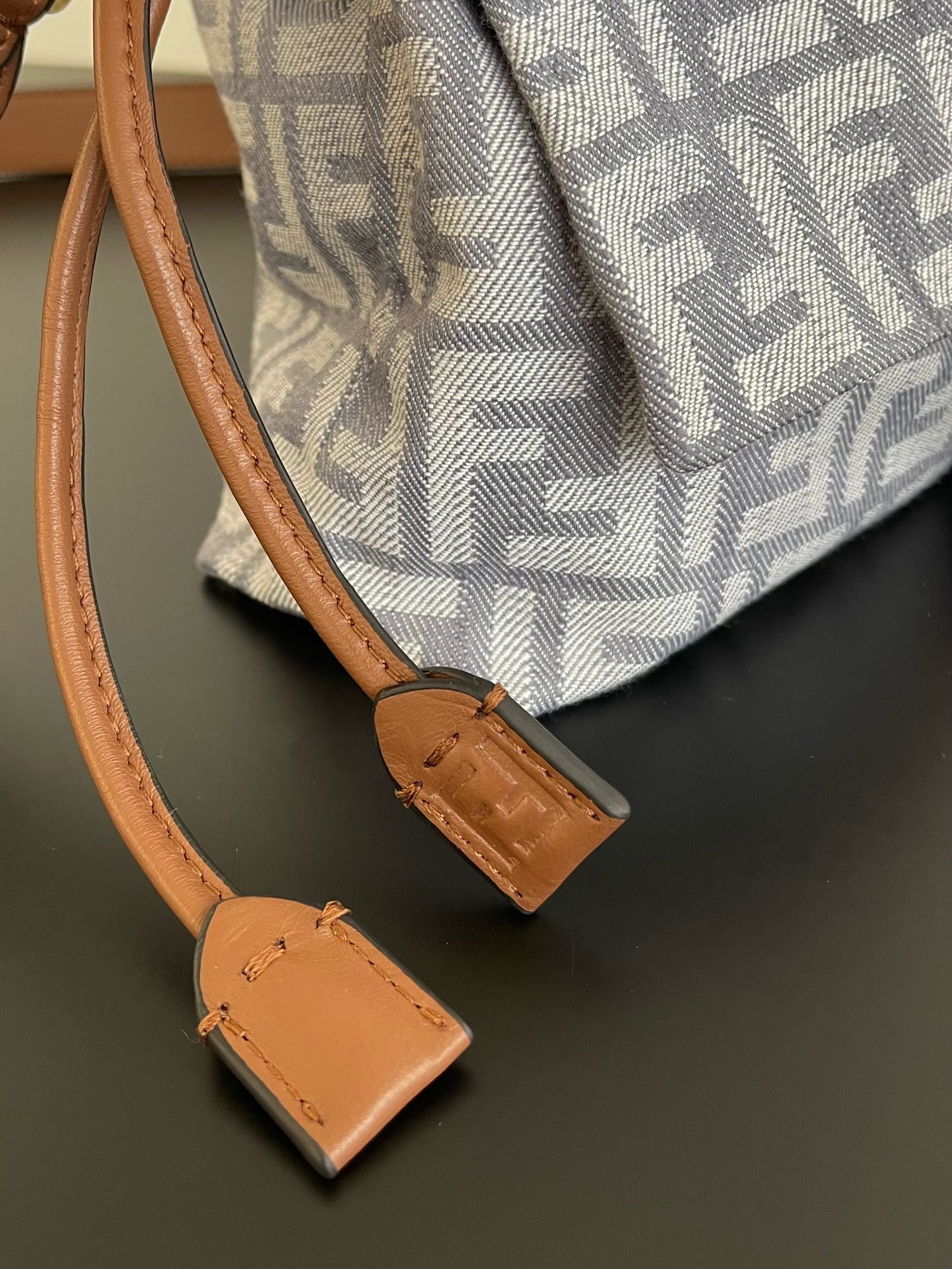 Fendi Denim Mama Baguette Bag with Double F Embroidery and Leather Straps 4 i1750747422 2087 0