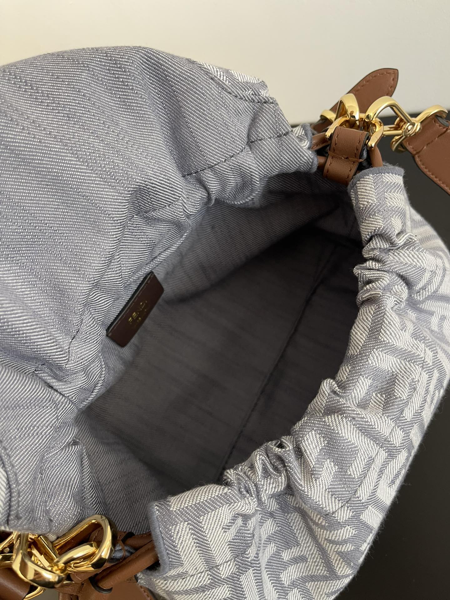 Fendi Denim Mama Baguette Bag with Double F Embroidery and Leather Straps 7 i1750747422 3280 7