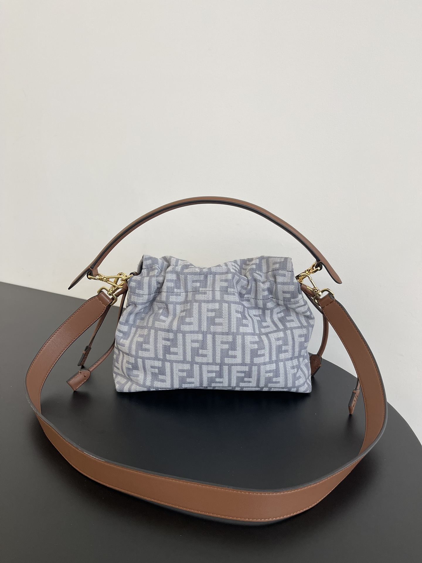 Fendi Denim Mama Baguette Bag with Double F Embroidery and Leather Straps 9 i1750747422 7532 3