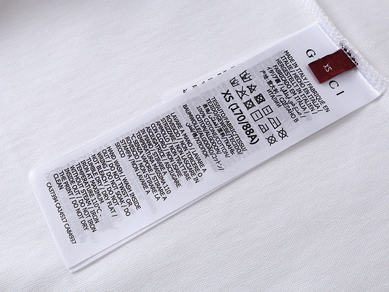 古驰/Gucci 夏季新品 经典腰带烫钻圆领短袖T恤 黑色/白色