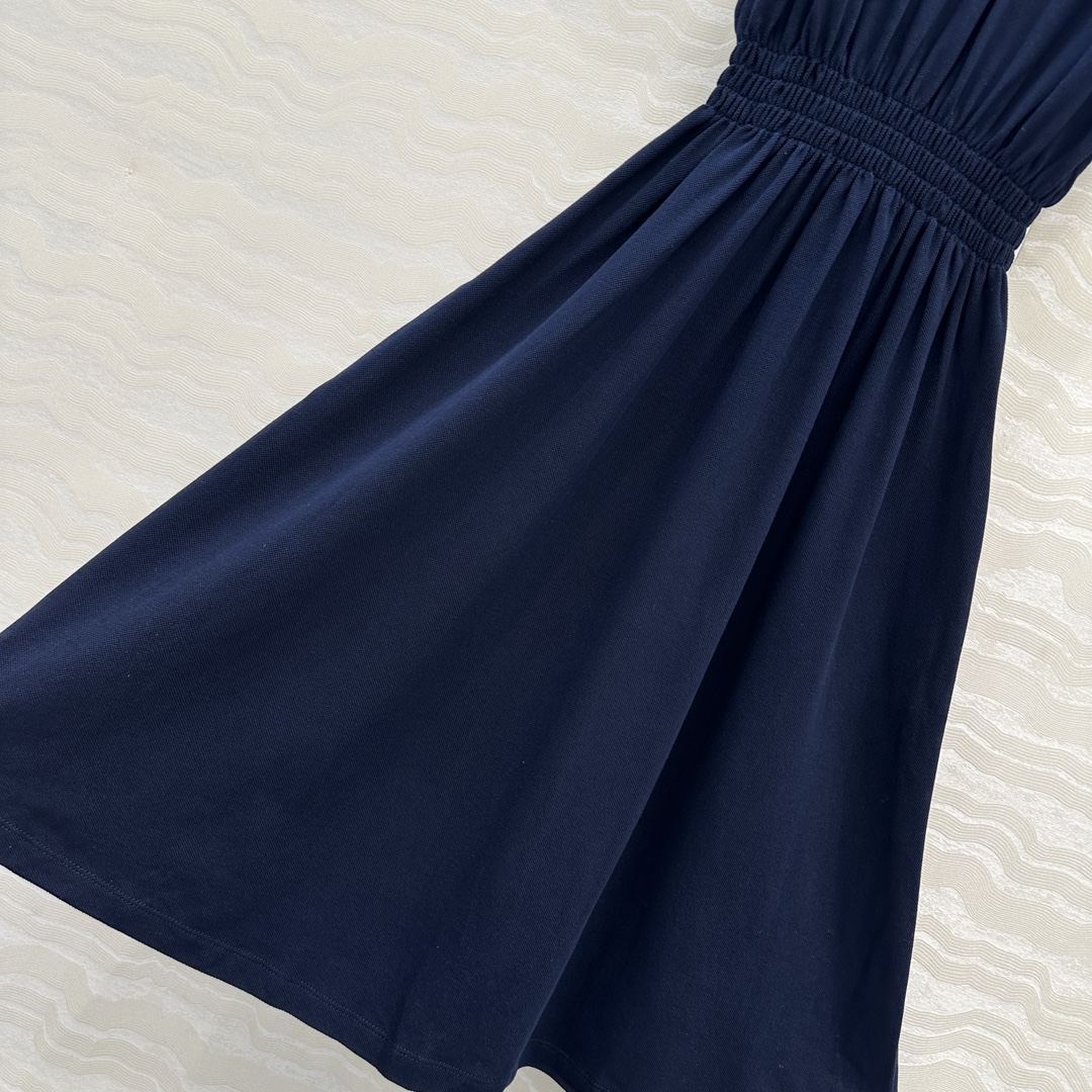 Stylish Navy Blue Embroidered Polo Shirt Dress with Cyborg Recommendation - 图片 7