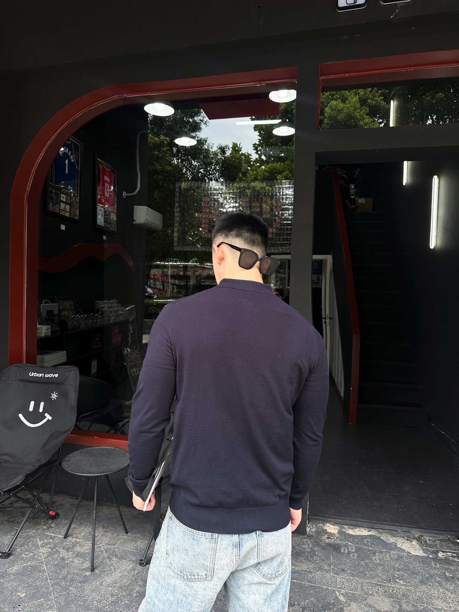 Prada 刺绣拉链长袖Polo衫 18针德国机定织臻绒80超细毛织 经过8层抗起球处理 舒适透气 挺括有型 标志性Pr