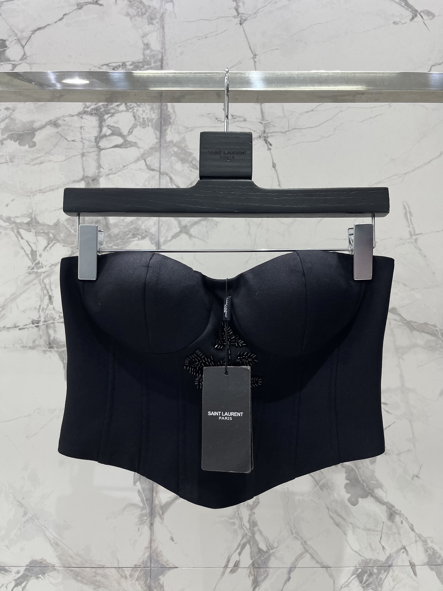 Топ-корсет Saint Laurent черный
