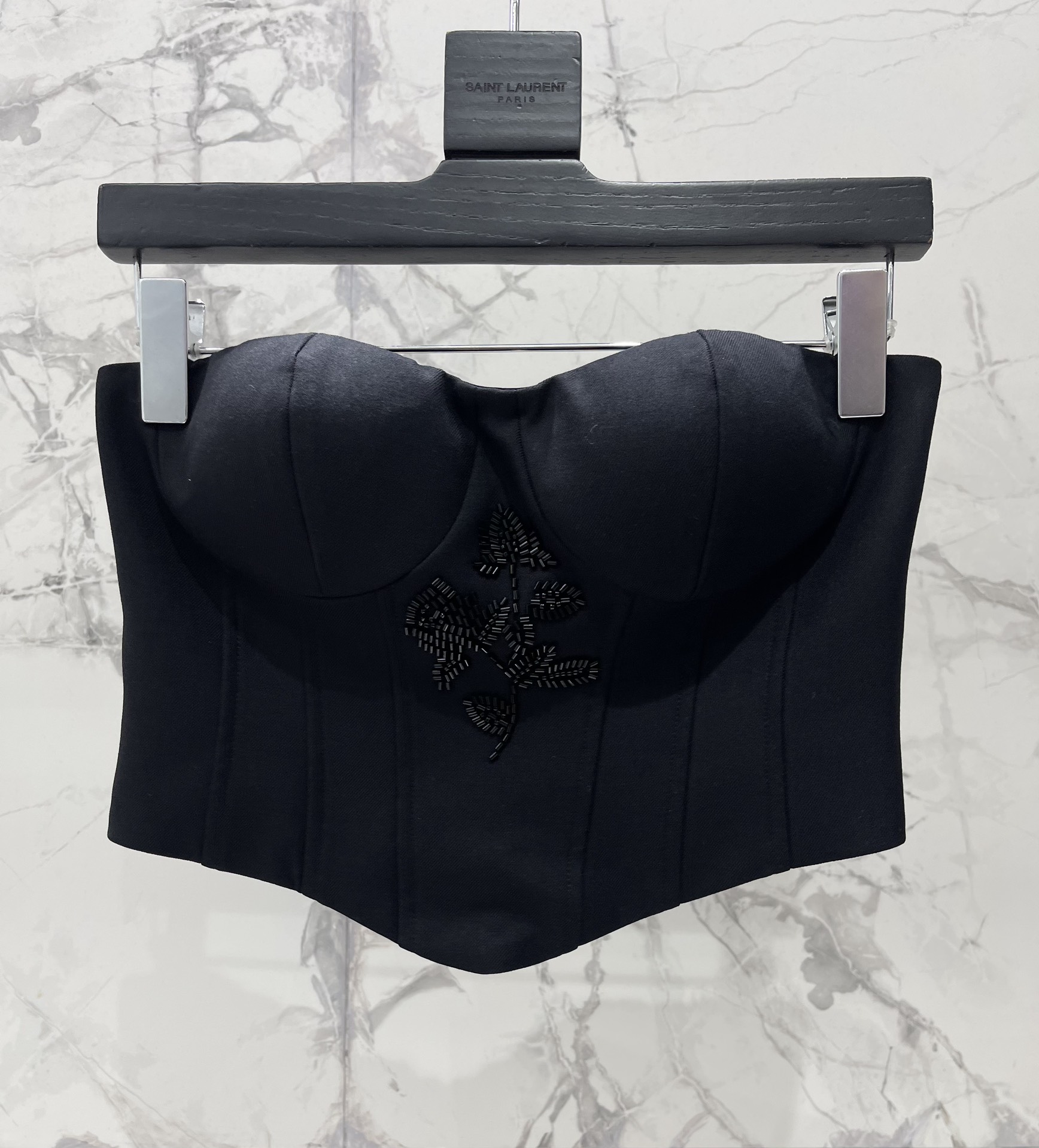 Топ-корсет Saint Laurent черный