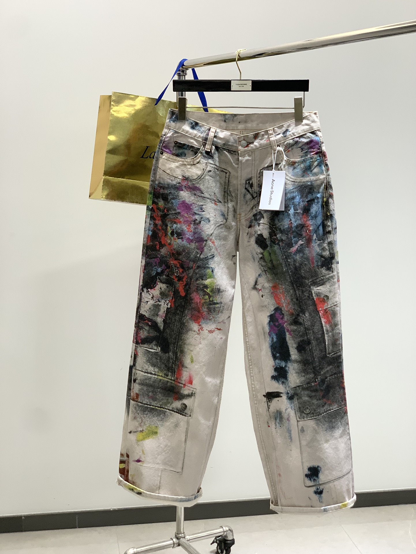 Acne Studios Spring 2025 Fashion: Top-Printed Logo Jeans for Youthful Style