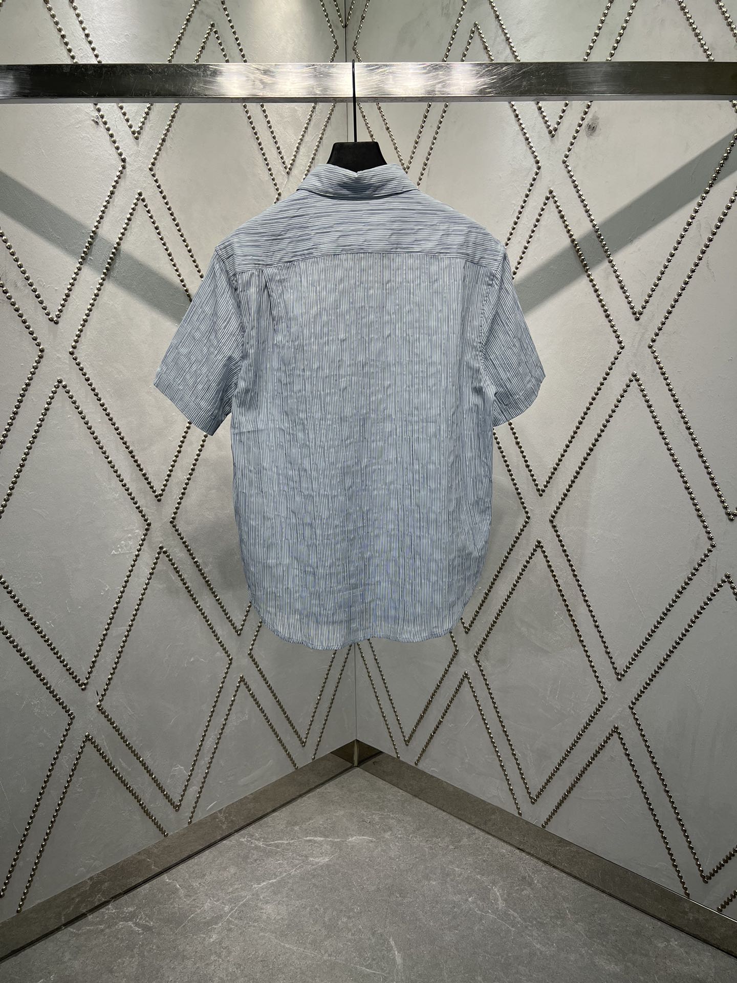 Ludwig Cotton Striped Shirt with Anagram Embroidery in Various Sizes - 图片 2