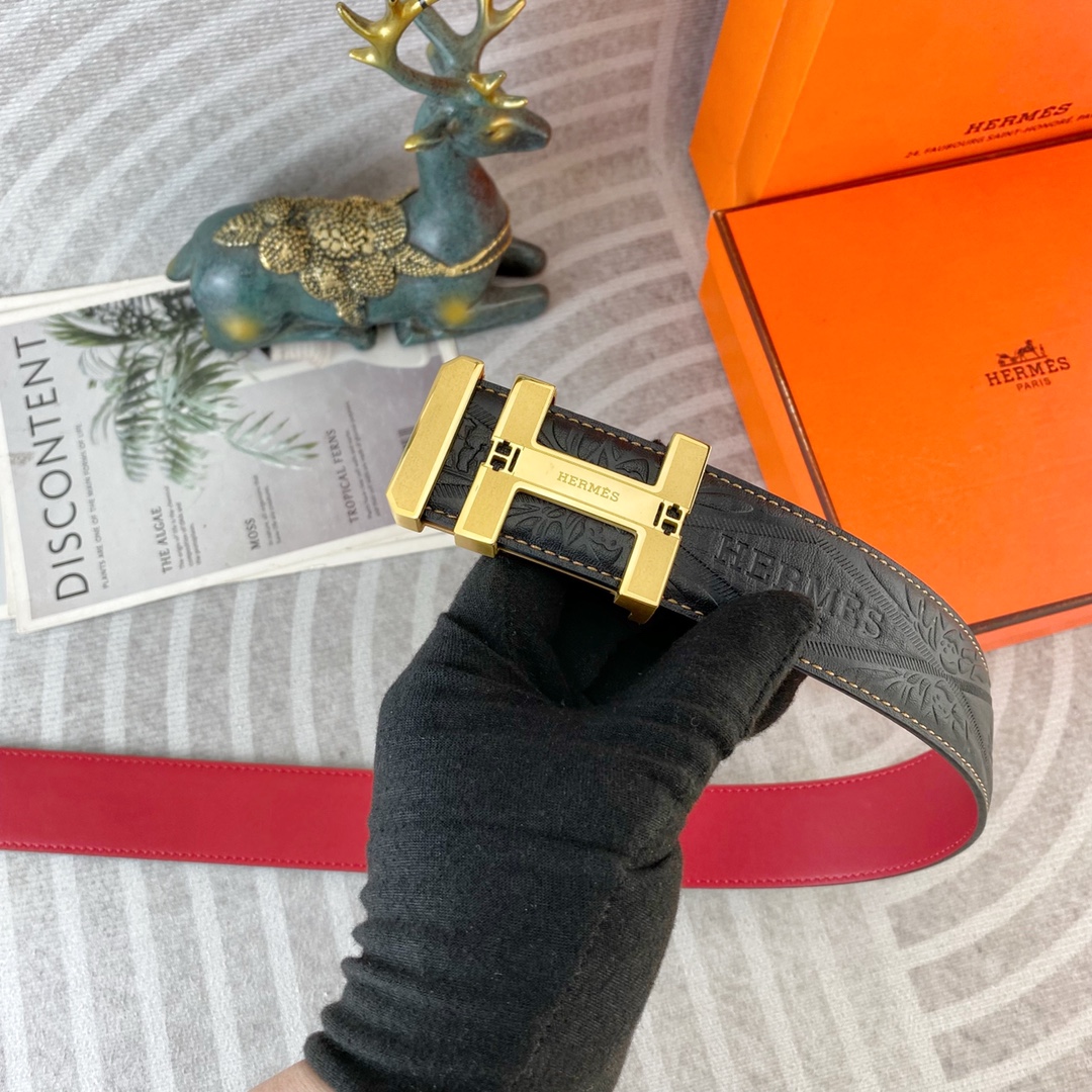 爱马仕💕 特种皮腰带系列 ，原厂五金精品不锈钢扣，手感柔软舒适 宽3.8CM。