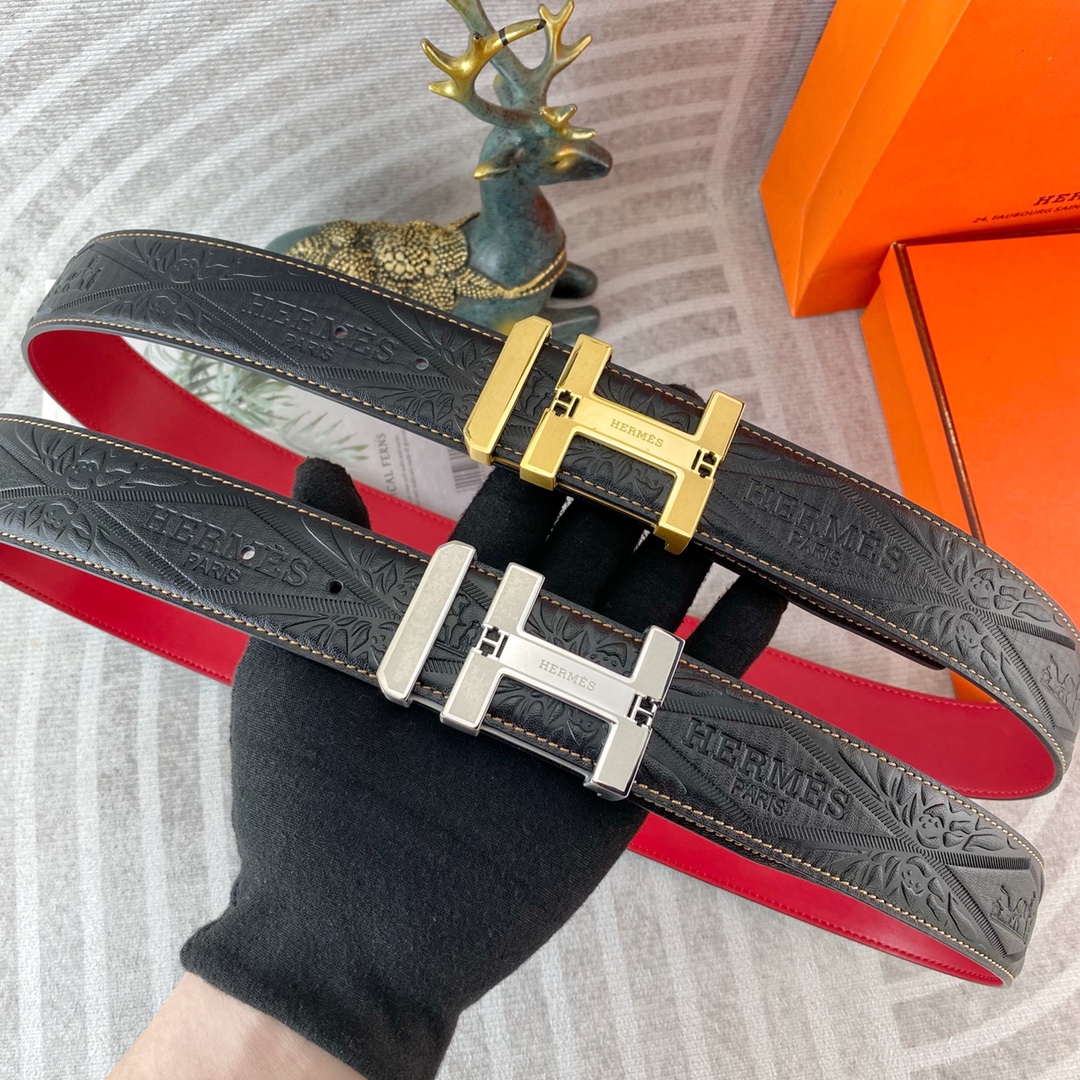 爱马仕💕 特种皮腰带系列 ，原厂五金精品不锈钢扣，手感柔软舒适 宽3.8CM。