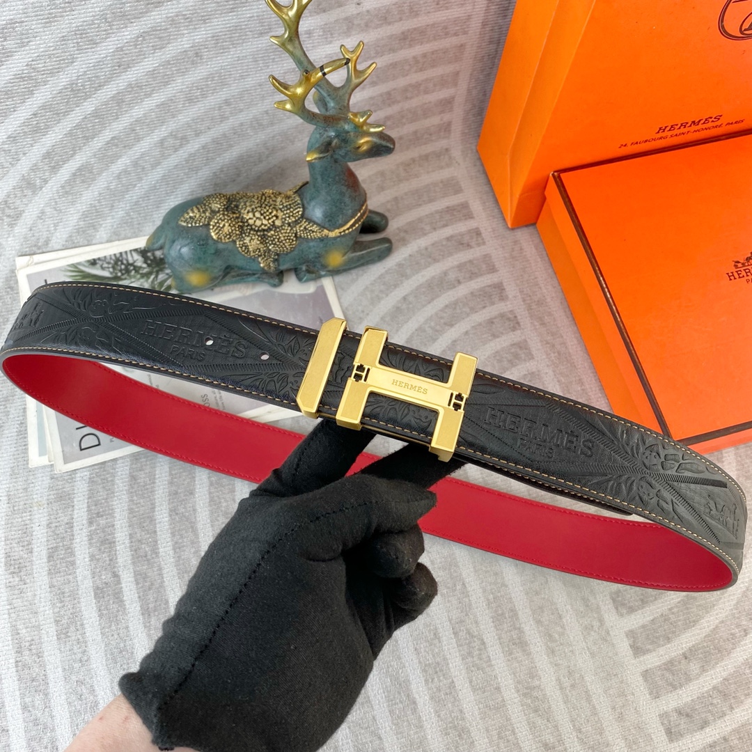 爱马仕💕 特种皮腰带系列 ，原厂五金精品不锈钢扣，手感柔软舒适 宽3.8CM。