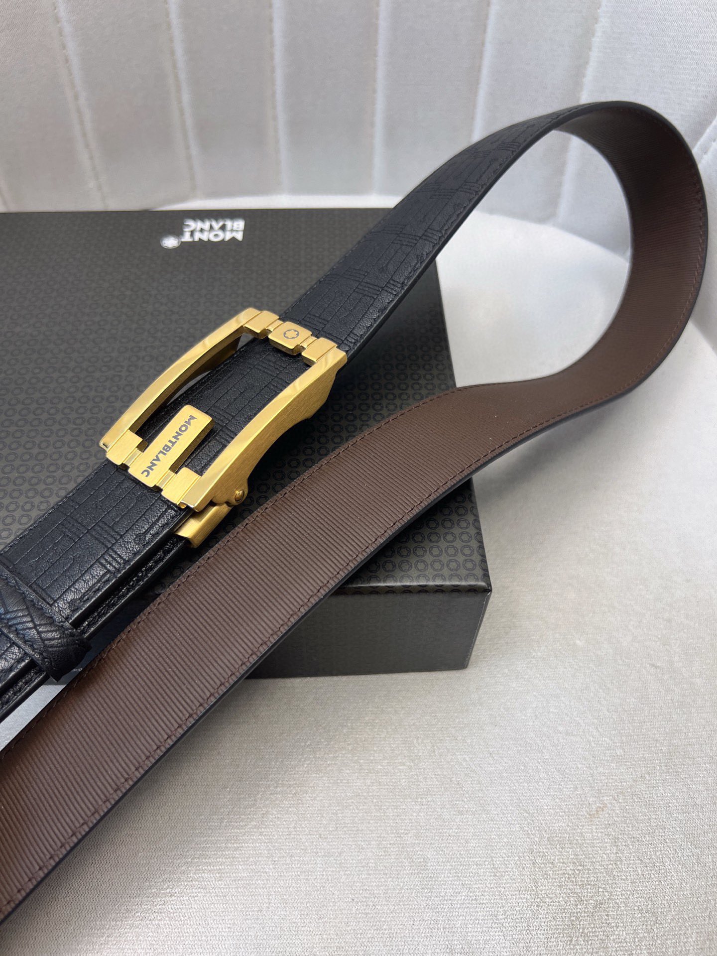 Italian Imported Cattle Belt with Automatic One-Headed Oxen-Skin Stripes - 图片 5