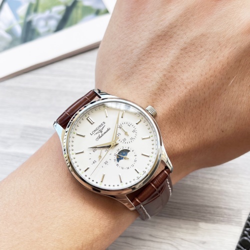 Longines Men's Automatic Watch, Stainless Steel Case with Leather Band 1 Longines Men's Automatic Watch, Stainless Steel Case with Leather Band