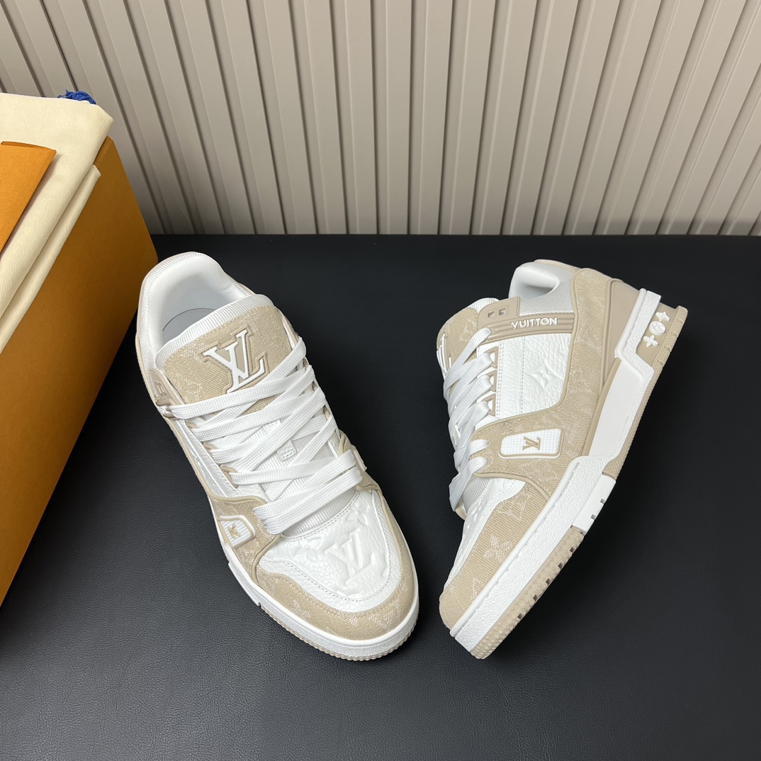 Louis Vuitton Trainer Sneaker Monogram Embossed Calf Leather White 5 i1750979389 4679 3