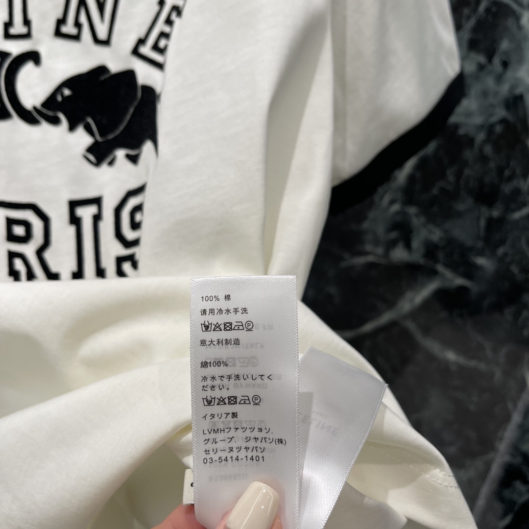 
CE 25早秋新款 植绒印花T恤 胸前标志性字母装饰+大象凯旋门印花 领口袖口包边设计增加穿搭美高休闲