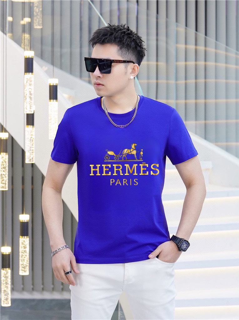 Hermès 品牌【HERMES 爱马仕】(胖子福音) 男士休闲短袖T恤 2025春夏新品