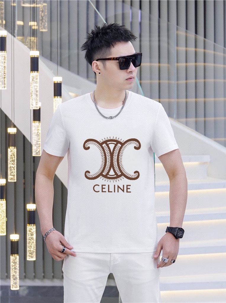 Celine 品牌【CELINE 赛琳】(胖子福音) 男士休闲短袖T恤 2025春夏新品