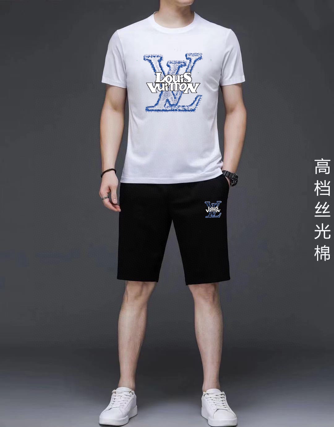 Louis Vuitton 品牌【LV路易威登】 2025新款男士短袖短裤套装 销售 市面高端版本 手感细腻柔软 让你穿着更加舒适 立体裁剪版型超赞 尺码:M-5XL下单请报身高体重