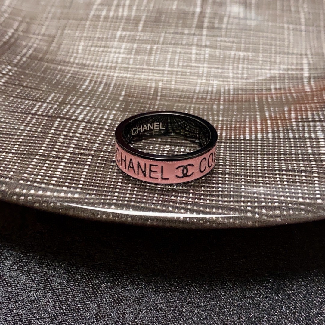 Chanel-Style Pink & Black Ring with Iconic CC Logo, Summer Essential 8 i1751032433 2509 6