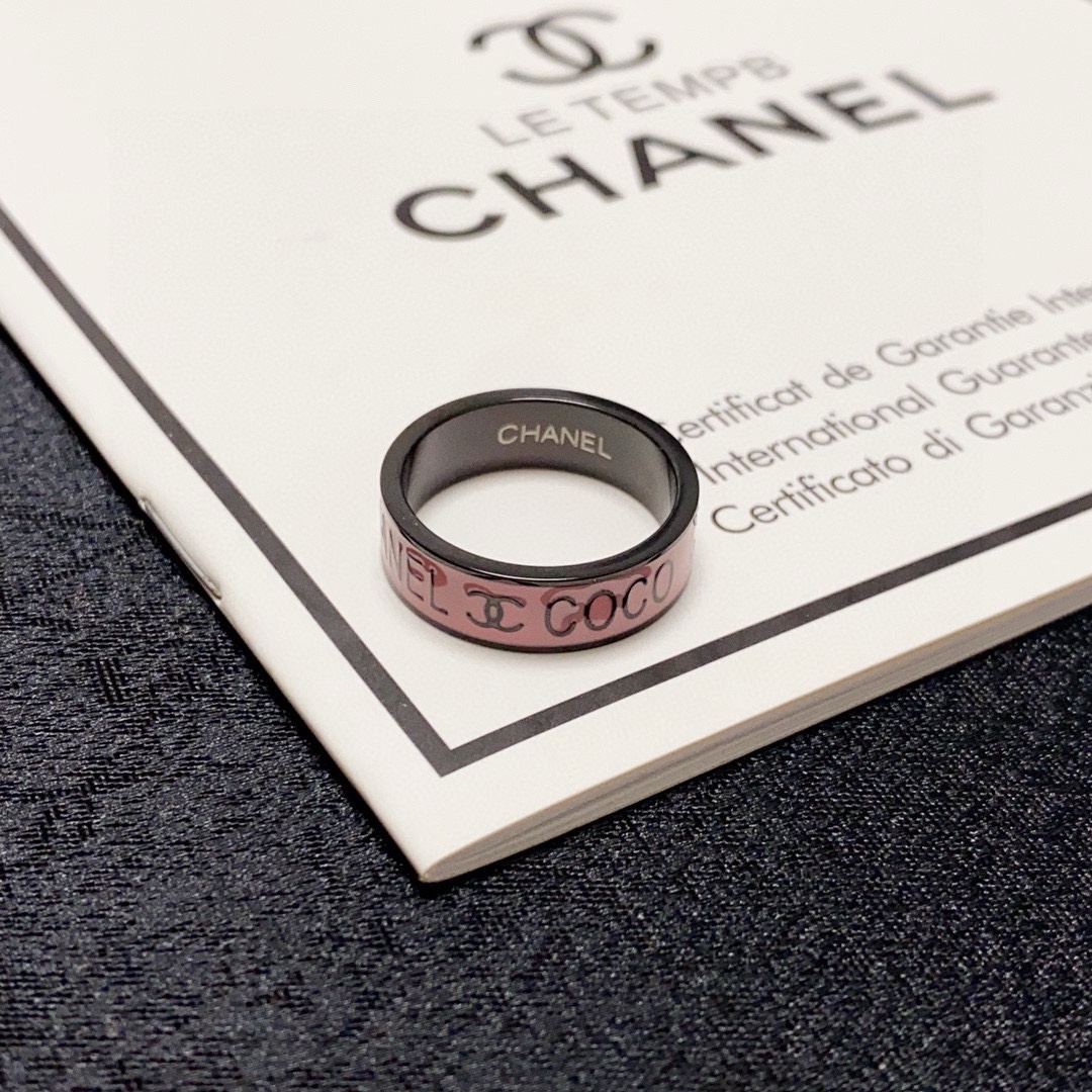 Chanel-Style Pink & Black Ring with Iconic CC Logo, Summer Essential 6 i1751032433 7815 4