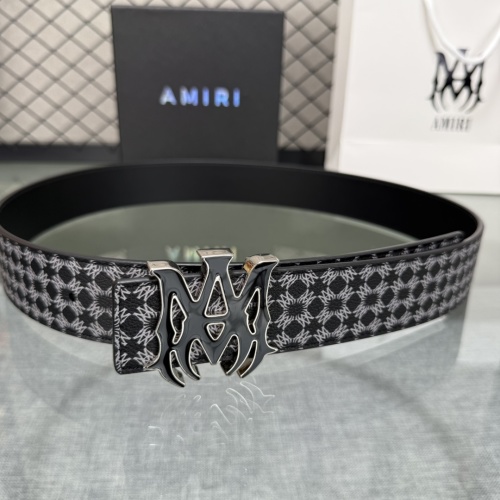 Amiri Double-Sided Leather Belt with Steel Buckle - 3.8cm Width 1 Amiri Double-Sided Leather Belt with Steel Buckle - 3.8cm Width