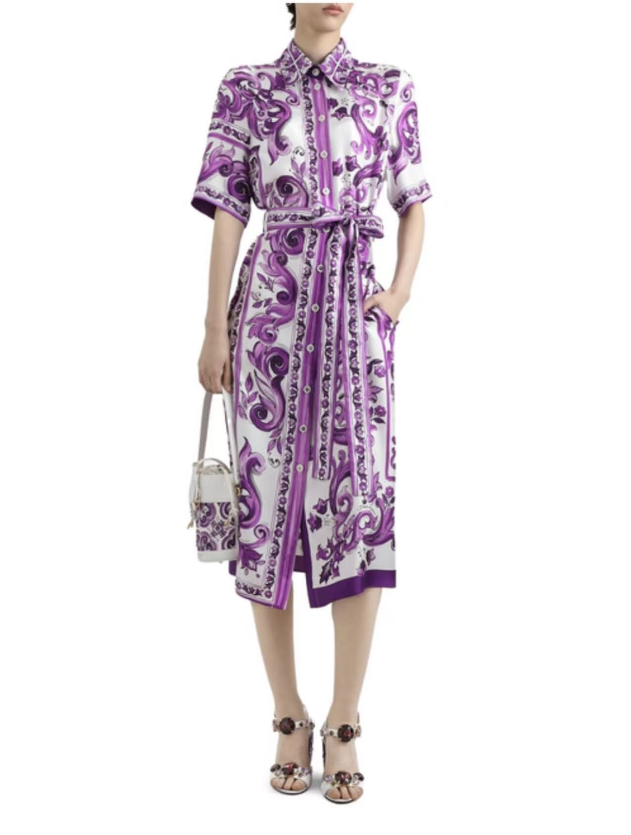 Trendy Skirts and Slant-Slashed T-Shirt Set in Various Sizes – P14888 Collection Summary - 图片 1