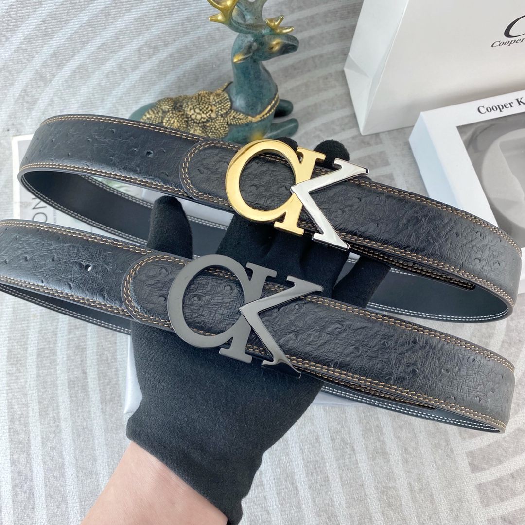 CK 💕 特种皮腰带系列 ，原厂五金精品不锈钢扣，手感柔软舒适 宽3.8CM。