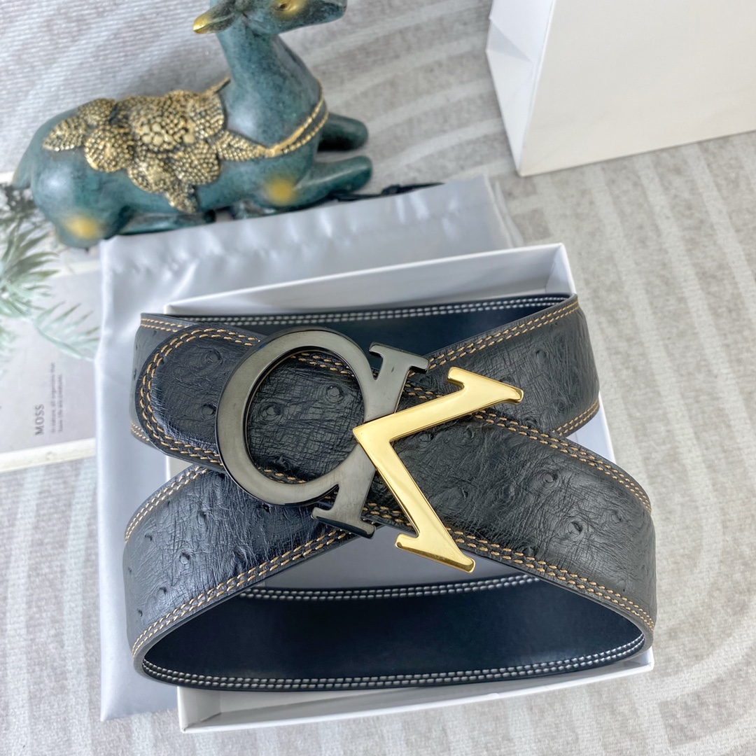 CK 💕 特种皮腰带系列 ，原厂五金精品不锈钢扣，手感柔软舒适 宽3.8CM。