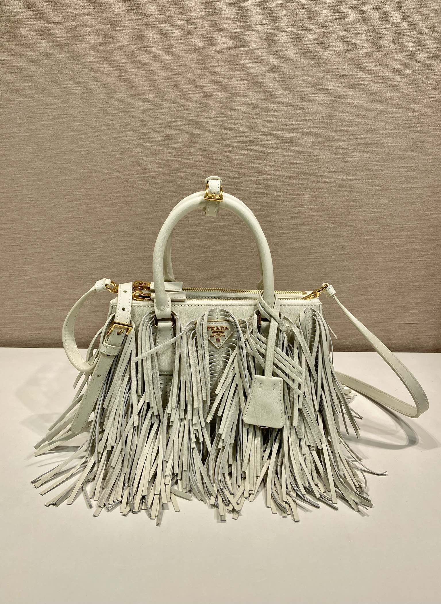 Elegant Leather Shoulder Bag with Tassel Design, 24.5cm - Timeless Fashion 2 i1751180925 4407 0