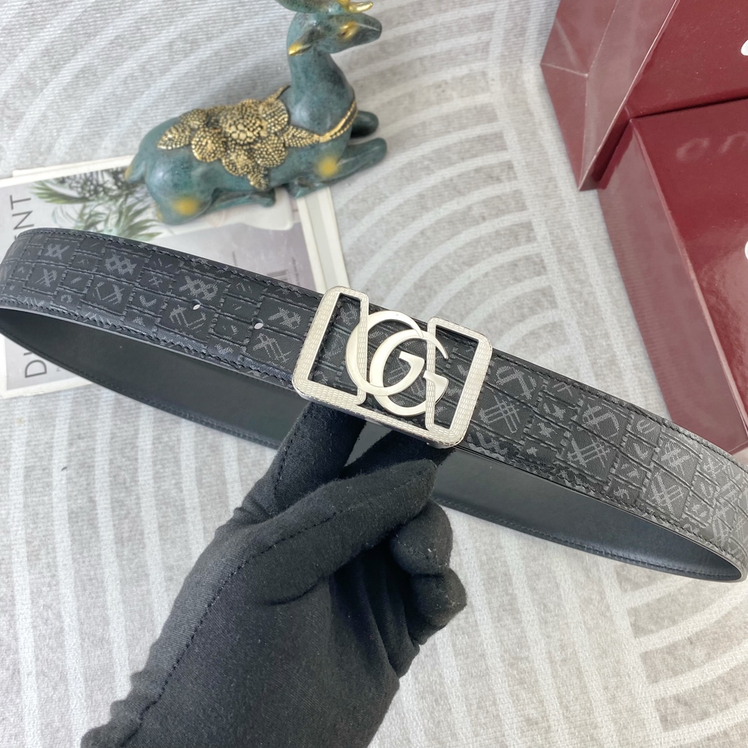 古奇💕 特种皮腰带系列 ，原厂五金精品不锈钢扣，手感柔软舒适 宽3.8CM。