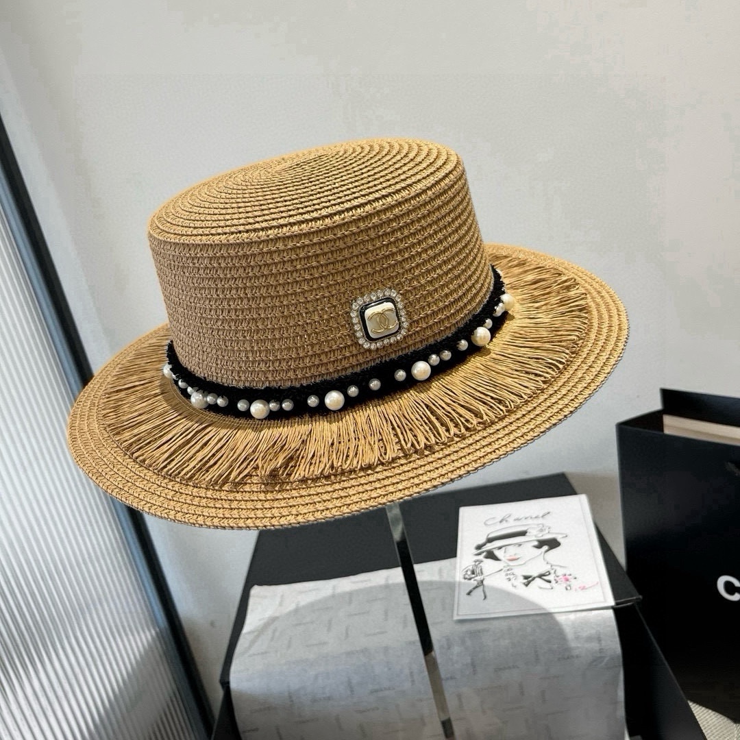 NO:353491,Chanel Chanel new flat top straw hat, head circumference 57cm hat straw hat fisherman hat baseball hat, hat, chanel, chanel, espadrilles, hatsChanel香奈儿新款平顶草帽,头围57cm帽子草帽渔夫帽棒球帽,帽子,chanel,chanel,espadrilles,hats,hat
