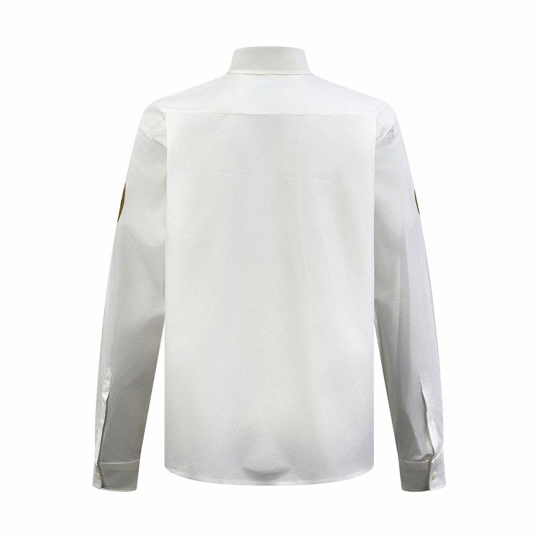 Balenciaga Embroidered Badge Shirt: High-quality, Customized Soft-Coloured Textures, Parisian Craftsmanship, Iconic Design. - 图片 2