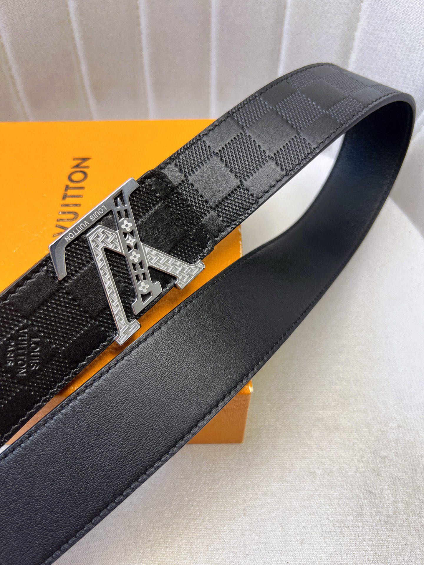 Luxury LV Belt with Gold Knitted Original Leather Custom Purchase Details - 图片 5
