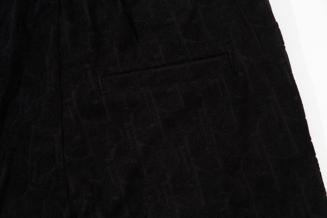 迪奥/Dior 夏季新款 经典满身字母暗纹提花休闲短裤 黑色/白色/蓝色