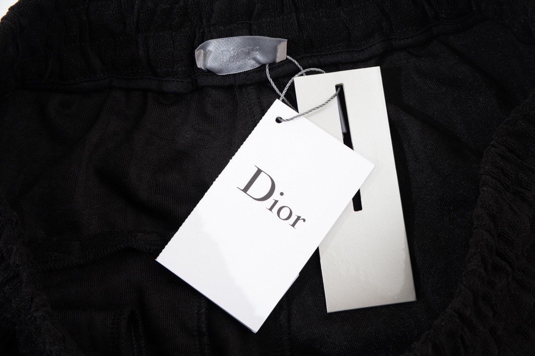 迪奥/Dior 夏季新款 经典满身字母暗纹提花休闲短裤 黑色/白色/蓝色