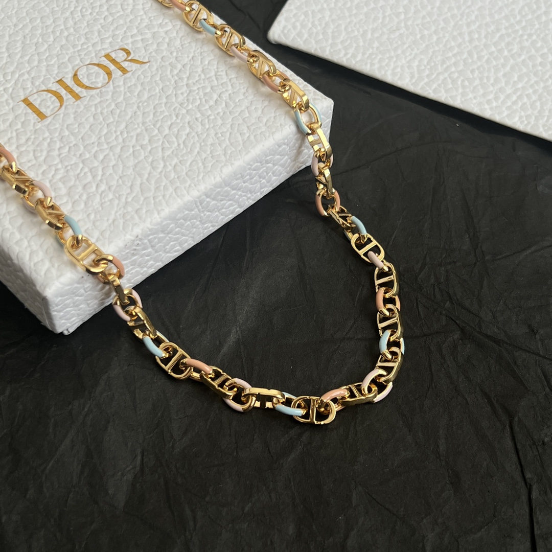  👑Dior 迪奥  项链 精选原版一致 黄铜材质 甜美气质高雅。